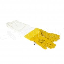 Kožené rukavice se ztužením žluté vel. S-XXL