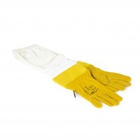 Kožené rukavice se ztužením žluté vel. S-XXL