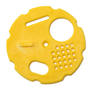Česnový uzávěr kruhový Ø 80 mm žlutý